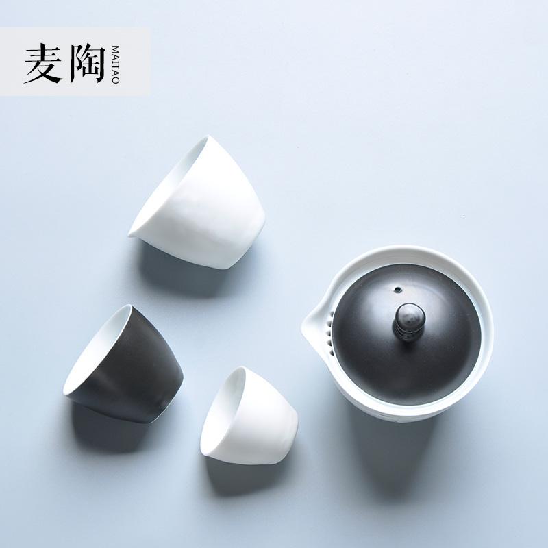 美帮汇棉麻一壶三杯旅行便携功夫茶具茶杯收纳包袋 定窑快客杯套装高清大图