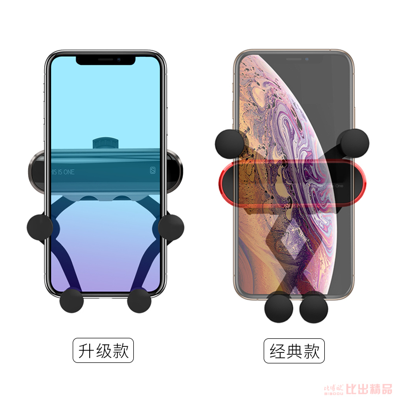 火豹车载手机支架汽车用出风口车上重力支撑架导航通用固定卡扣式支架 墨尔本红[升级版,车载支架]手机座