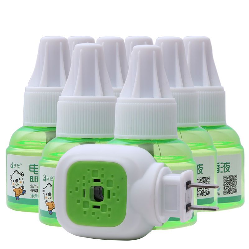 电热蚊香液家用插电式驱蚊器灭蚊水非无味液体补充装婴儿孕妇|8瓶单液+1器