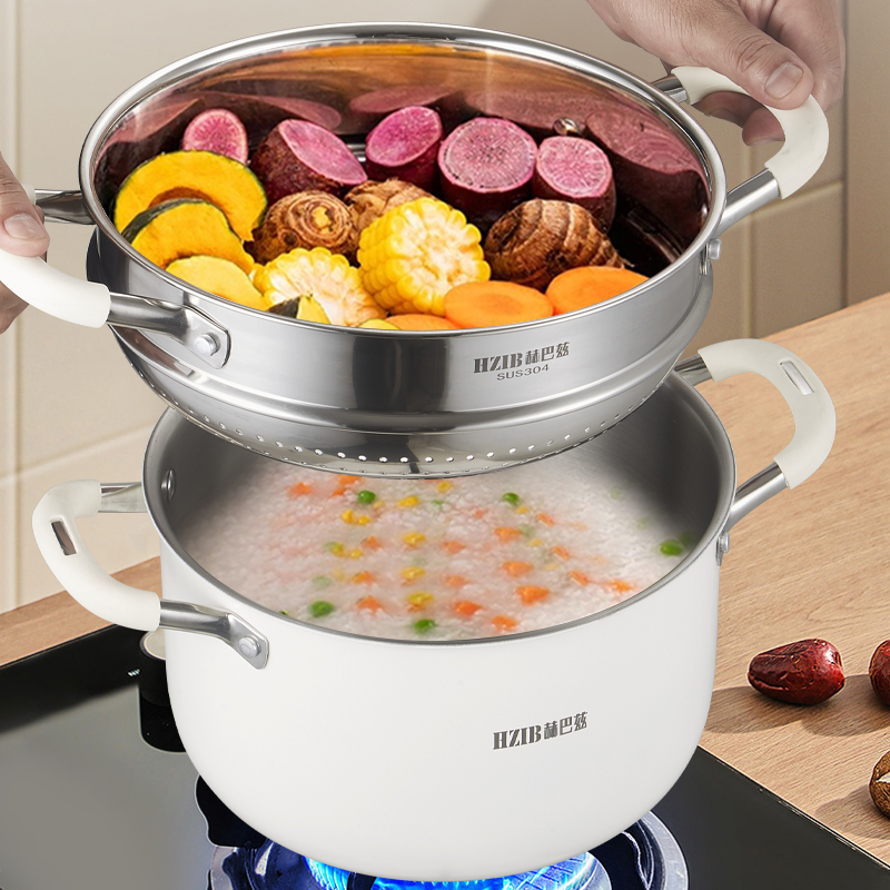 赫巴兹304不锈钢/陶不锈钢汤锅高清大图