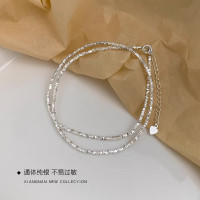 碎银子项链s925纯银项链简约时尚百搭锁骨链送女友闺蜜项饰品礼物 碎银项链小款1.3mm直径