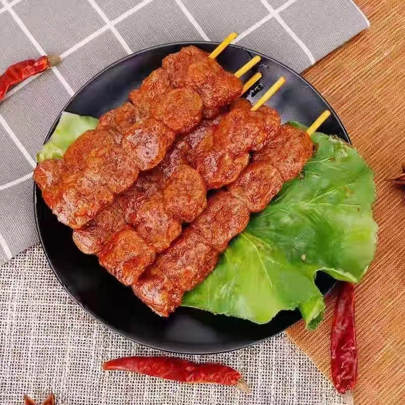 [5袋装]贤哥素肉串香辣味90g*5素肉串辣条片休闲零食吧办公室即食小吃苏宁宜品