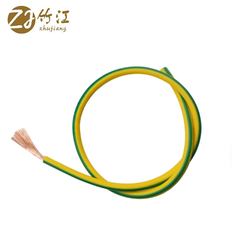 竹江 阻燃电源线黄绿色 ZR-RVV7*0.52-450/750V 米高清大图