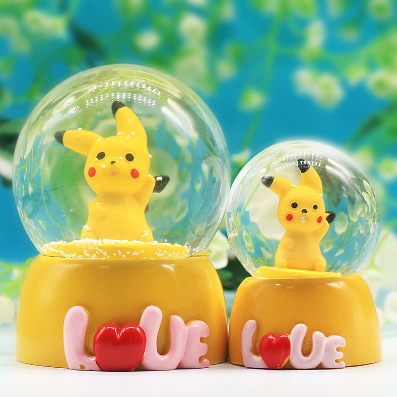 新款可爱皮卡丘发光水晶球摆件送闺蜜男女孩教师节开学日生日礼物小号