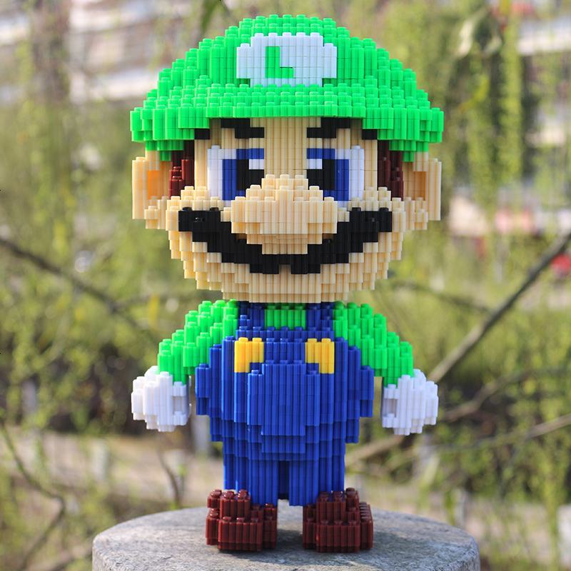 乐高哆啦a梦机器猫钻石微颗粒拼装积木玩具益智减压礼物拼图 蓝胖子