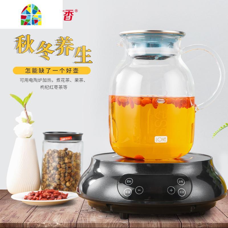 耐热玻璃冷水壶防爆果汁壶大号凉白开水茶壶家用凉水壶套装 FENGHOU 凉水壶1500ML