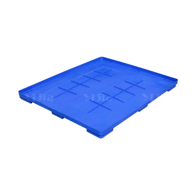 翌嘉YJ4121754 塑料卡板箱叉车移动周转箱 卡板箱盖子蓝色 1200*1000高清大图