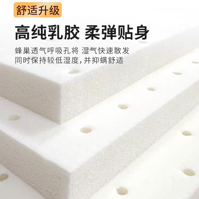 席梦思乳胶弹簧床垫透气面料加厚垫子 1.2m*2m 22cm厚软硬两用高清大图