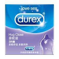 杜蕾斯durex 挚爱装3只 光面直壁安全套 中号避孕套 情趣计生用品
