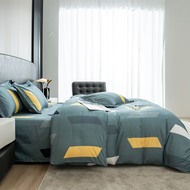 杉杉(FIRS)时尚臻品四件套-赛博 杉杉家纺亲肤水洗四件套 夏季适用SS-TJ1061高清大图