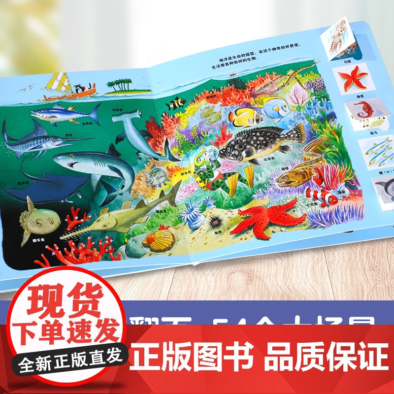 正版童书 托尼 沃尔夫翻翻书 平装版 共9册 意大利知名插画家打造 精选农场城市森林海洋童话自然动物职业交通工具9大主题高清大图