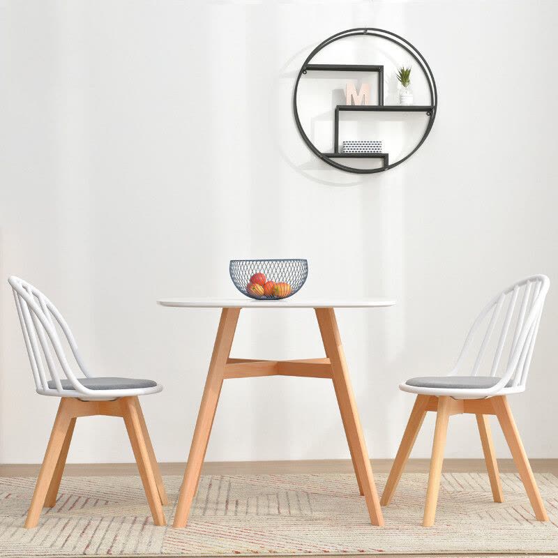 中伟(ZHONGWEI) 洽谈桌椅组合接待桌椅小圆桌子简约休闲餐桌椅1桌4椅图片