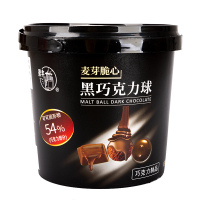 梁丰麦丽素巧克力豆朱古力牛奶黑巧克力可可脂怀旧零食儿童散装家庭450g桶装