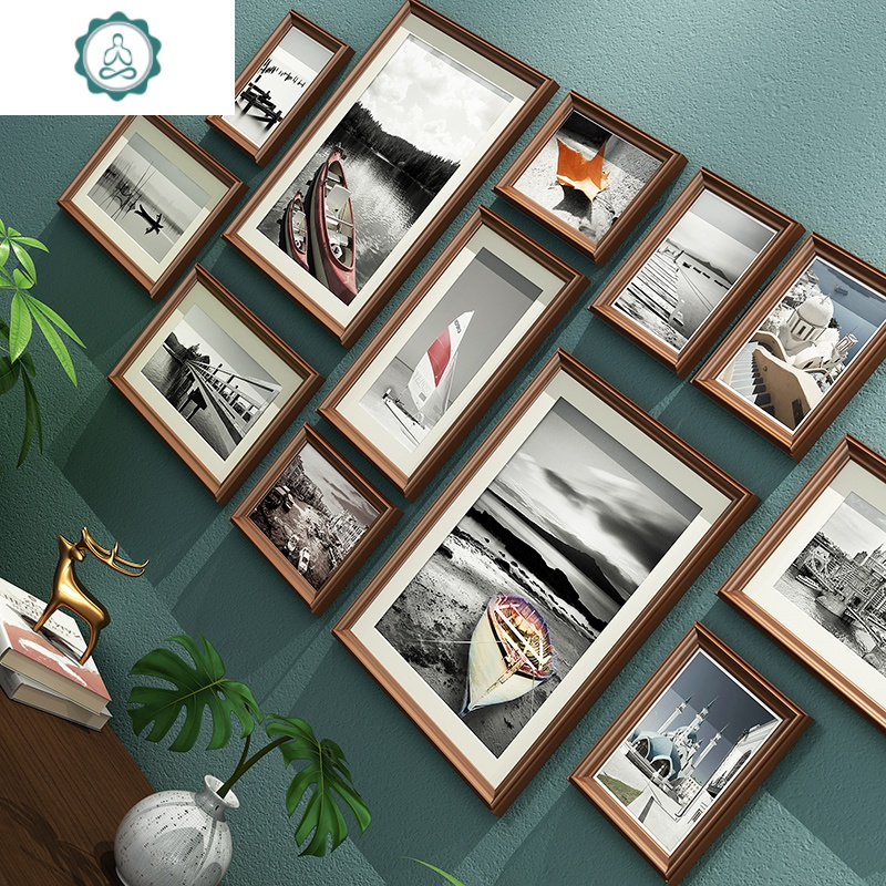 客厅照片墙装饰免打孔相框沙发背景墙上创意相片相片架