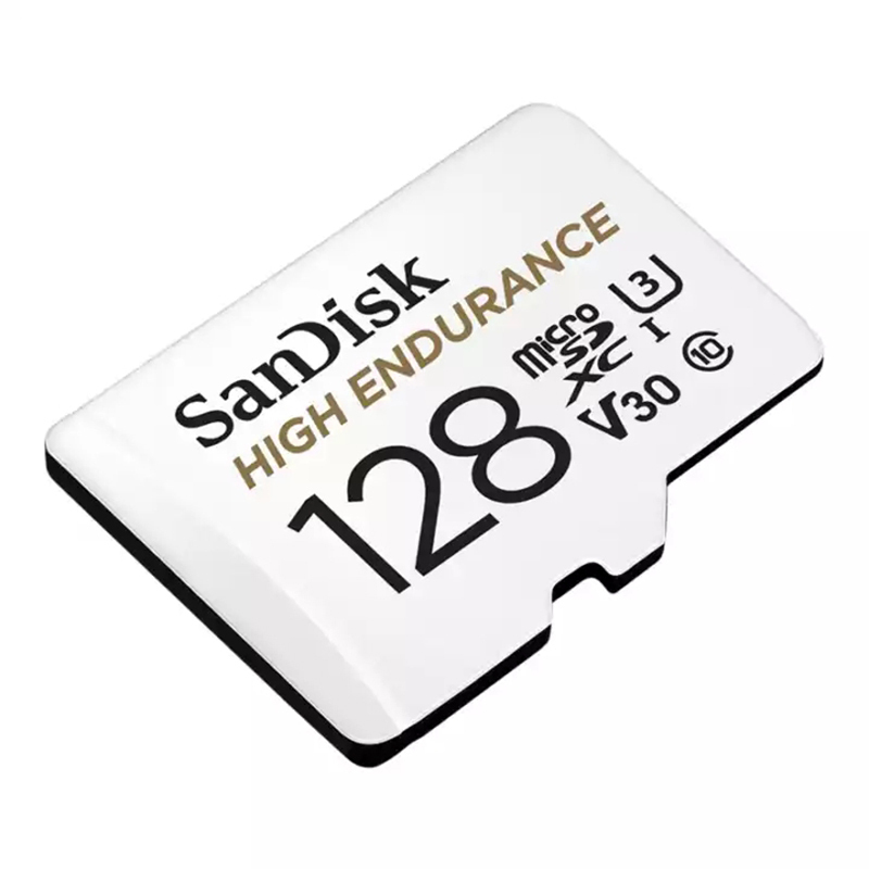 闪迪行车记录仪/安防监控专用Micro SD卡高度耐用U3/V30 TF卡 128G卡+卡套+读卡器+卡盒