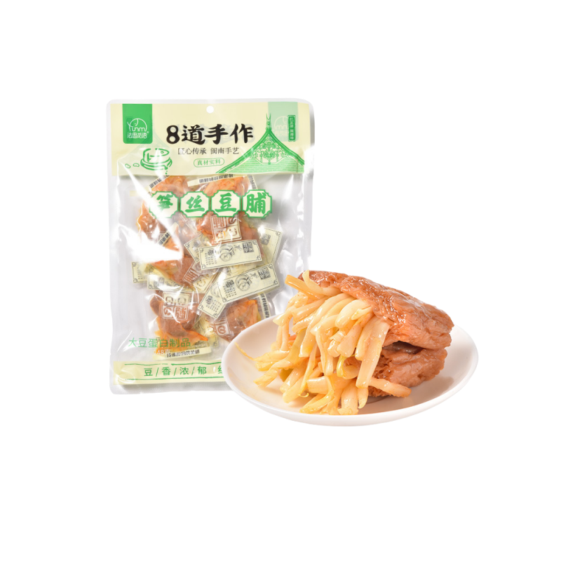 法思觅语 卤蛋豆脯 248g/袋 笋丝味烤肉味卤蛋味咸蛋黄味豆脯素食豆腐豆干制品零食苏宁自营