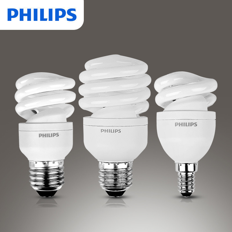 飞利浦(PHILIPS)螺旋节能灯泡E27螺口15W节能黄白光