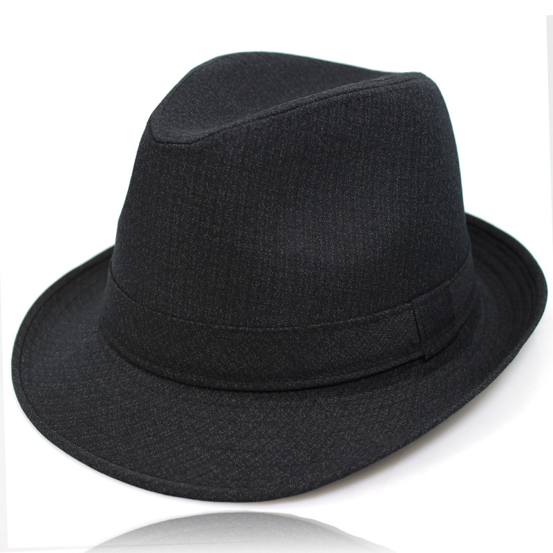 盛世尼曼春秋季中年男礼帽男士春秋天帽子中老年遮阳爵士帽亚麻老人