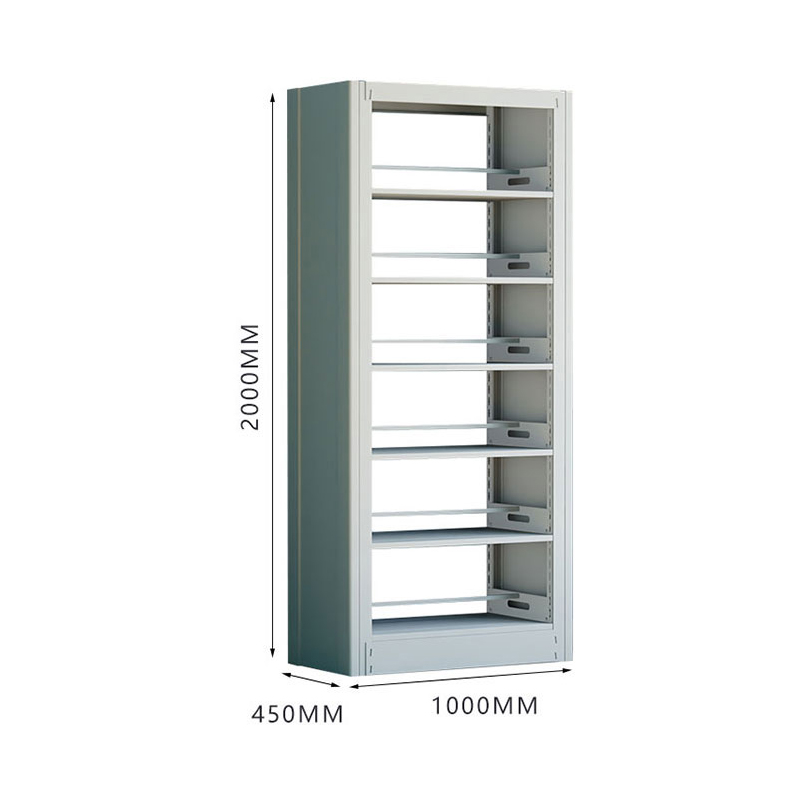 臻远ZY4072611 钢制书架资料架 双面6层一列一组白色 1000*450*2000mm高清大图