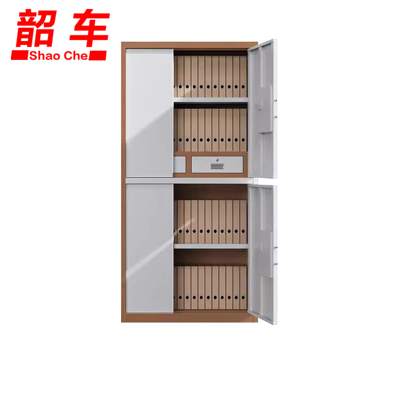 韶车保密柜保密资料柜通双节A01咖白色台高清大图