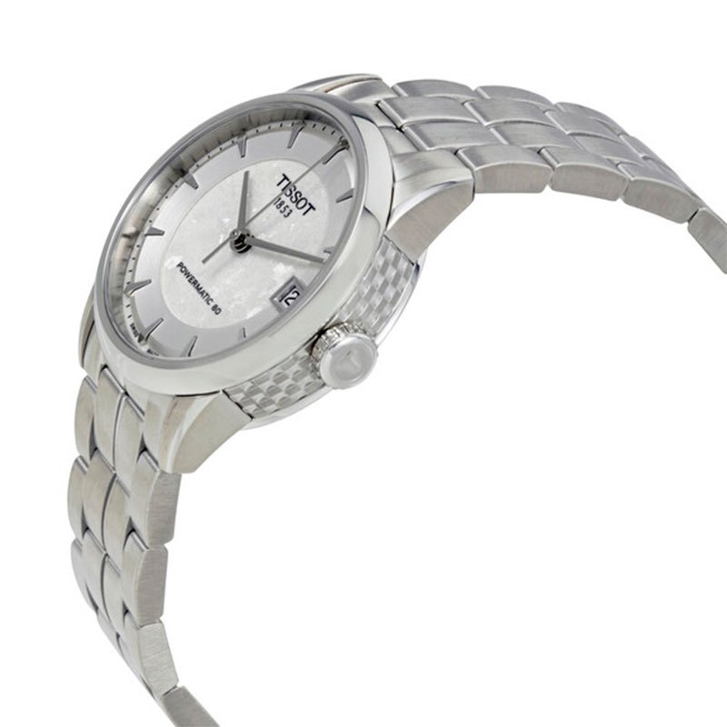 天梭tissot瑞士手表天梭女表豪致系列luxury钢带机械表女表t