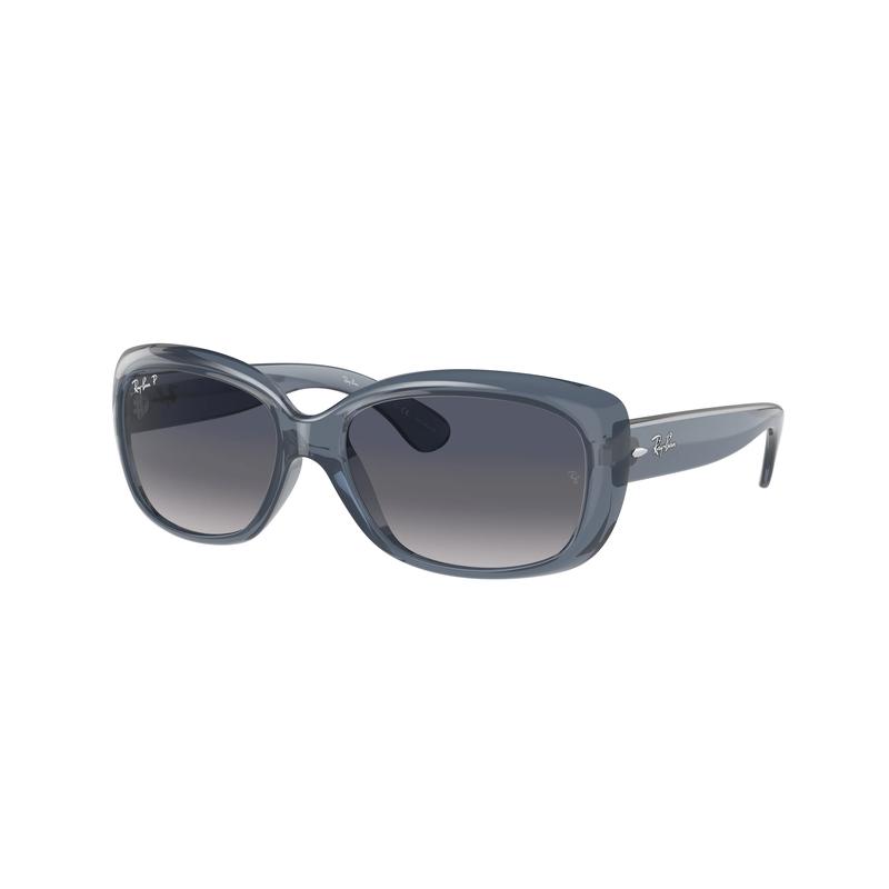 RayBan男女经典58mm矩形渐变偏光太阳镜轻盈日常遮阳太阳镜RB4101 659278_Transparent_Blue_/_Blue