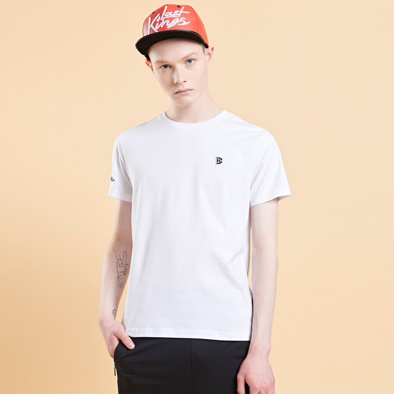 361°运动t恤男春夏新款圆领短袖潮流舒适男士透气半袖刺绣上衣