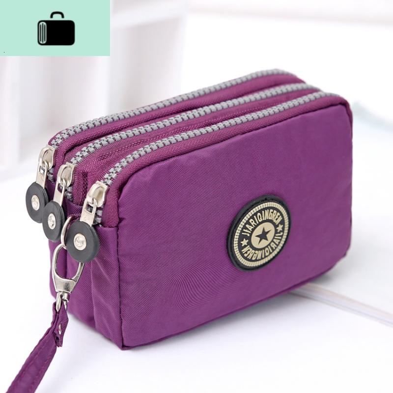 手拿包男包女包中性小手包牛津布帆布迷你零钱包简约时尚可放手。NEW LAKE 深紫色