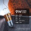 雷士照明e27e14螺口尖泡LED玉米灯泡吊灯蜡烛灯光源家用超亮节能-【E27螺口】9瓦LED灯泡正白光