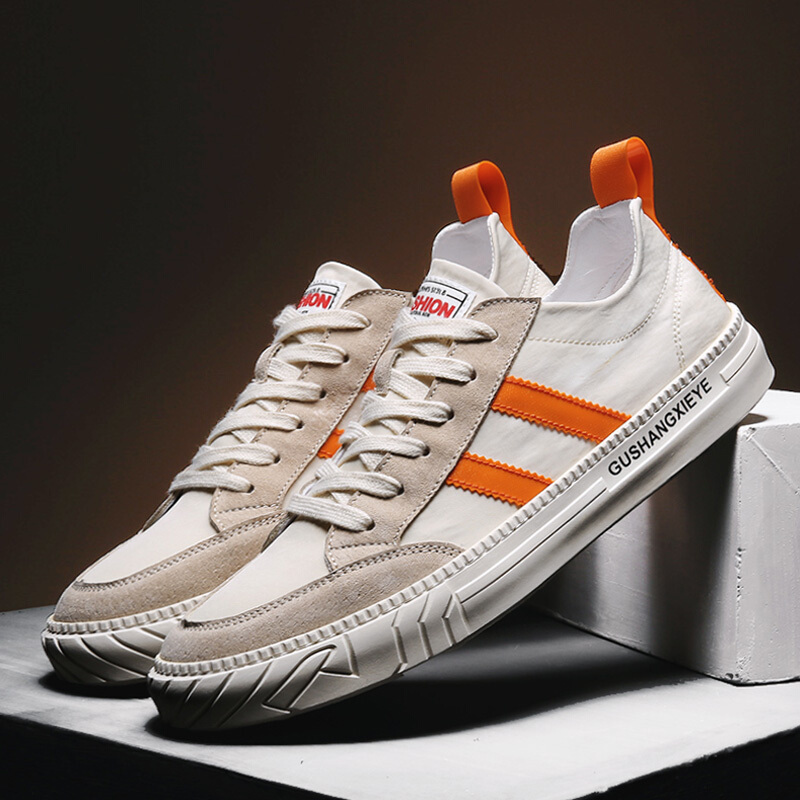 梵克公牛鞋鞋子男夏季透气男生低帮休闲帆网纱鞋韩版潮流男士百搭网红