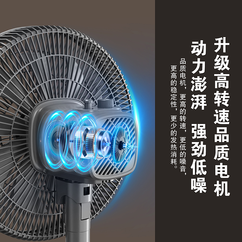 长虹 9叶落地电风扇FS-LJ201 灰色(单位:台)高清大图