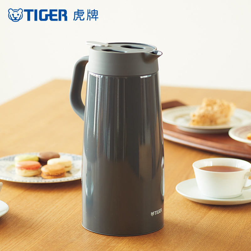 虎牌(tiger)PWO-A20C不锈钢大容量保温壶家用简约纯色便携热水壶2L