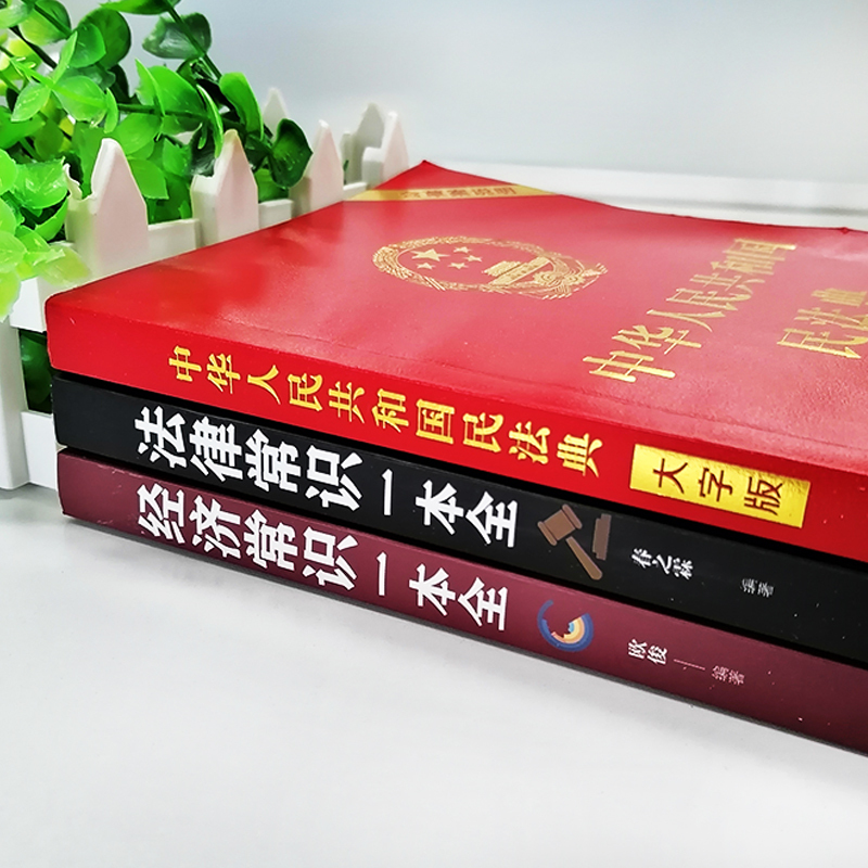 [正版] 3本组合套装 中华人民共和国民法典大字版+法律常识一本全+经济常识一本全 实用版理解与适用法律书籍基础法制