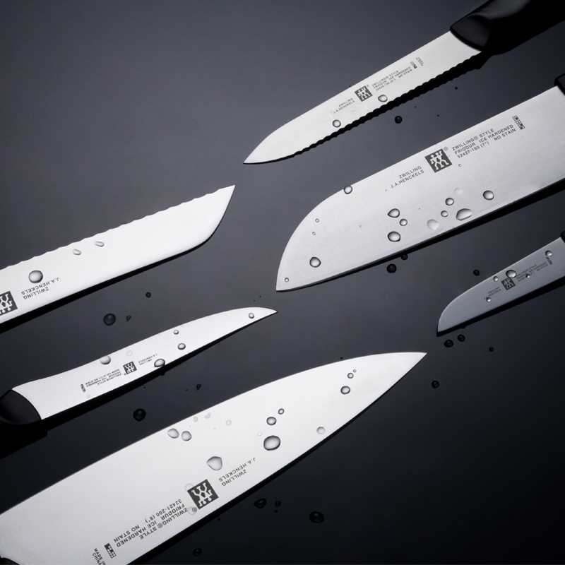 双立人(ZWILLING)Style厨房刀具7件套装 不锈钢家用切菜刀多用刀剁骨刀水果刀组合