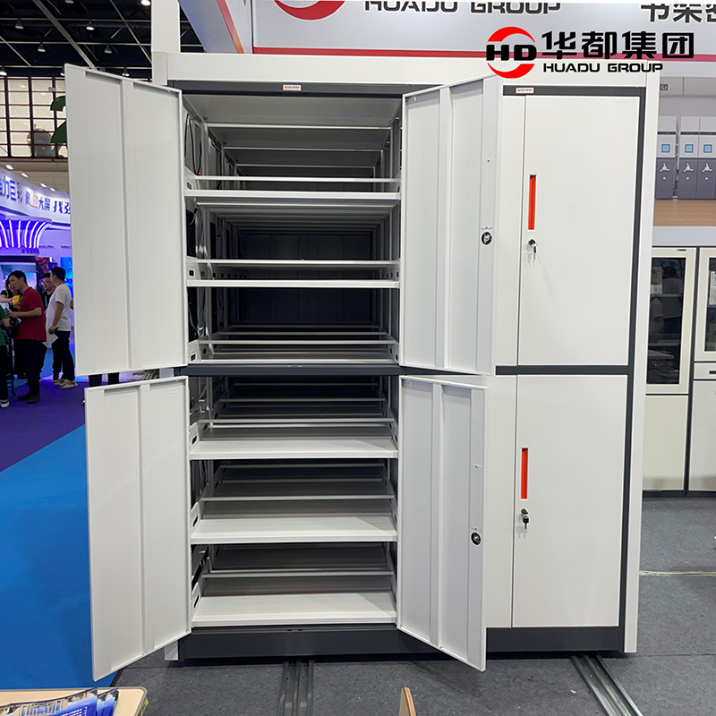 华都HDM-805 智能灵动密集架华都智能密集架RFID电动密集柜手摇财务凭证架文件资料档案架智慧库房高清大图