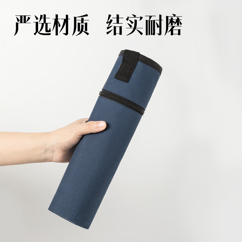 得力63753手提公文包 黑色 双层牛津布简约款拉链文件袋 电脑 商务会议出差事务包