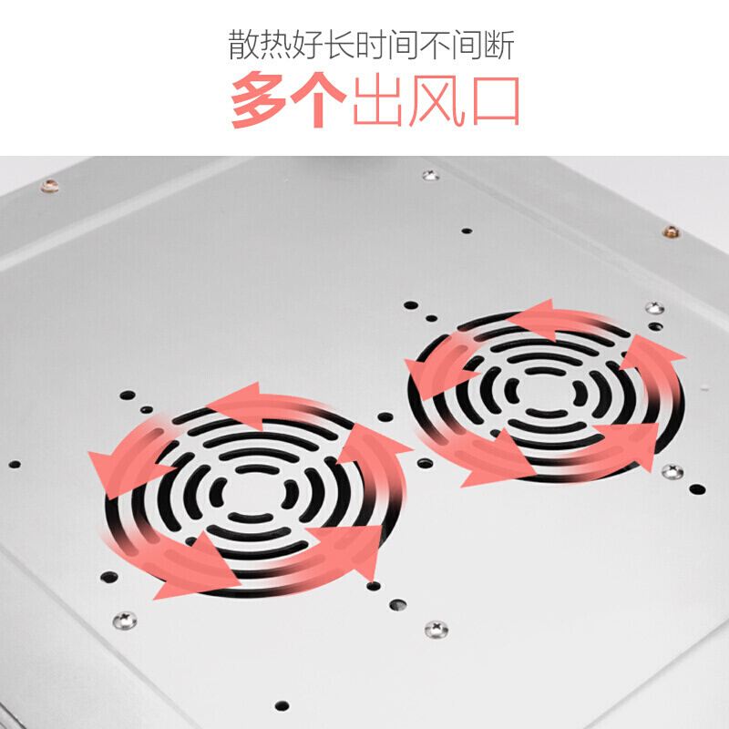 乐创(lecon)电磁炉商用多头大功率3500W5000W双头组合电磁炉商用台式凹面多眼煲仔炉 5000W不锈钢平面