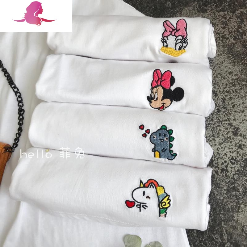 艳如飞卫衣打底衫背心~无袖t恤女秋冬2020新款韩版潮刺绣宽松中长款上衣T恤