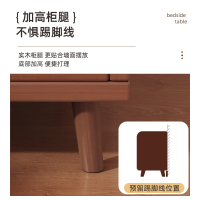 实木床头柜出租屋卧室家用床头置物架床边柜收纳柜窄边柜小型柜子