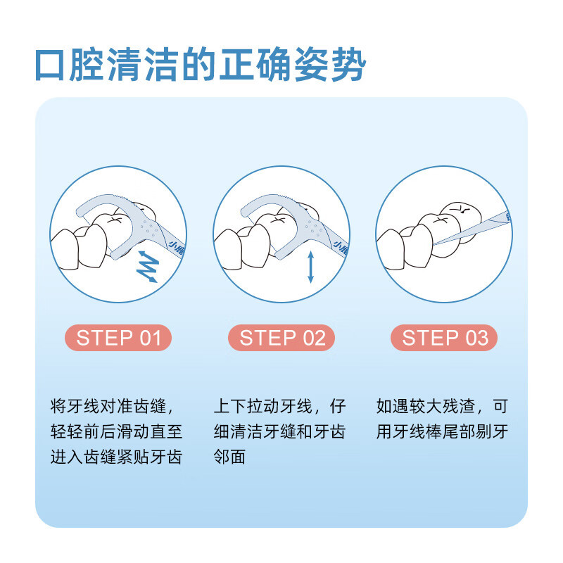 小鹿妈妈一次性牙线牙线棒细滑扁线护理洁齿缝旅行便携牙签强韧牙线