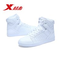 特步(Xtep)男士板鞋/休闲鞋2017年秋季高帮系带橡胶橡胶男运动鞋男鞋透气跑步鞋子983319319226