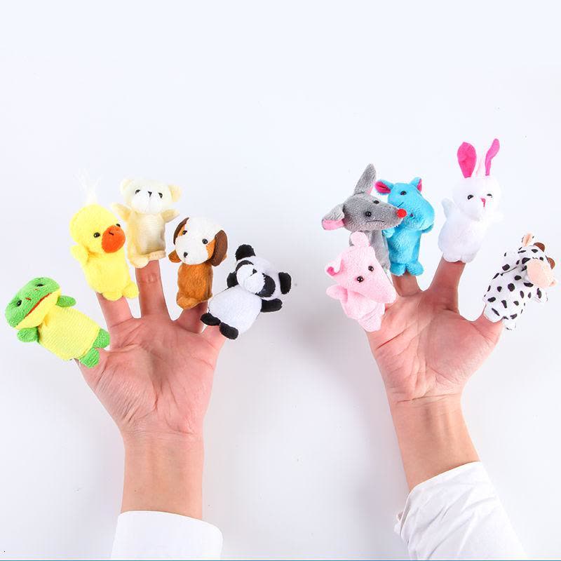 儿童毛绒宝宝安抚手指玩偶玩具手偶娃娃动物宝宝手套指偶图片