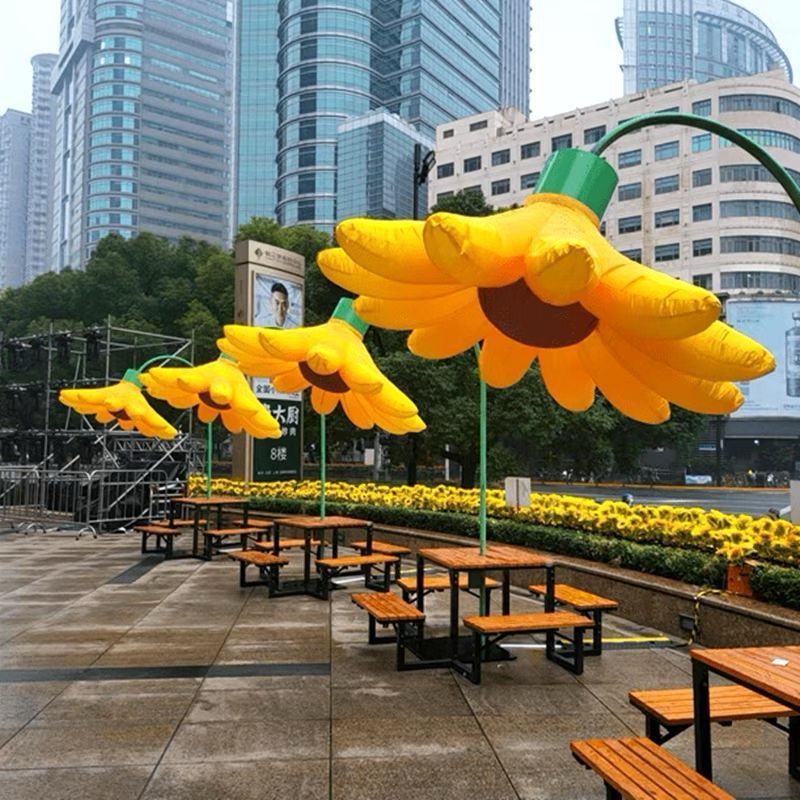 小窝厘 网红感应气模开合花朵灯互动开花路灯商场景区装饰暖场道具摆件 向日葵款