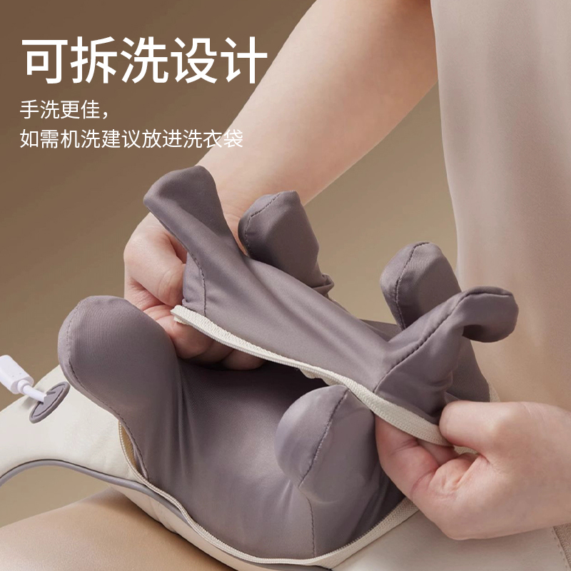 上亨肩颈按摩器SHZH-JKP01米白色-高清大图