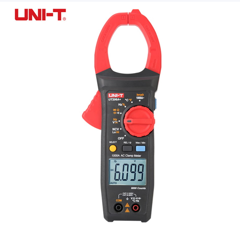 优利德(UNI-T)钳形电流表 UT206A 智能防烧高精度钳表 台
