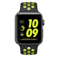 苹果 (Apple) iWatch Series2 Nike+ 苹果智能手表 测心率防水 Nike+黑配荧光黄色42mm