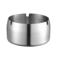 iChoice 防风不锈钢烟灰缸商用钢本色【加厚防风 8CM】小号
