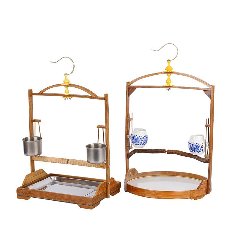 竹制圆形紫竹子鸟站架玄凤八哥画眉鸟架子绣眼靛颏站笼紫竹鸟架紫竹