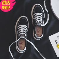 金三志帆布鞋女ulzzang百搭鞋子2021年春季新款板鞋潮韩版复古港味帆布鞋