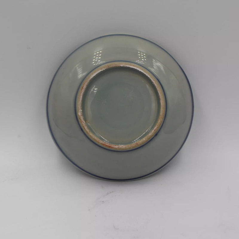 美帮汇大明手绘青花龙纹小碟盘做旧老瓷器仿古古玩老货古典艺术收藏摆件高清大图
